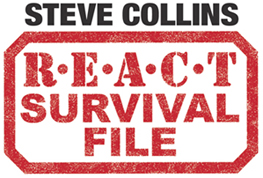 Steve Collins REACT Survival File logo
